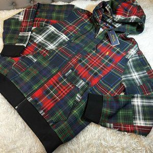 Polo Ralph Lauren Patchwork Plaid Fleece Hoodie